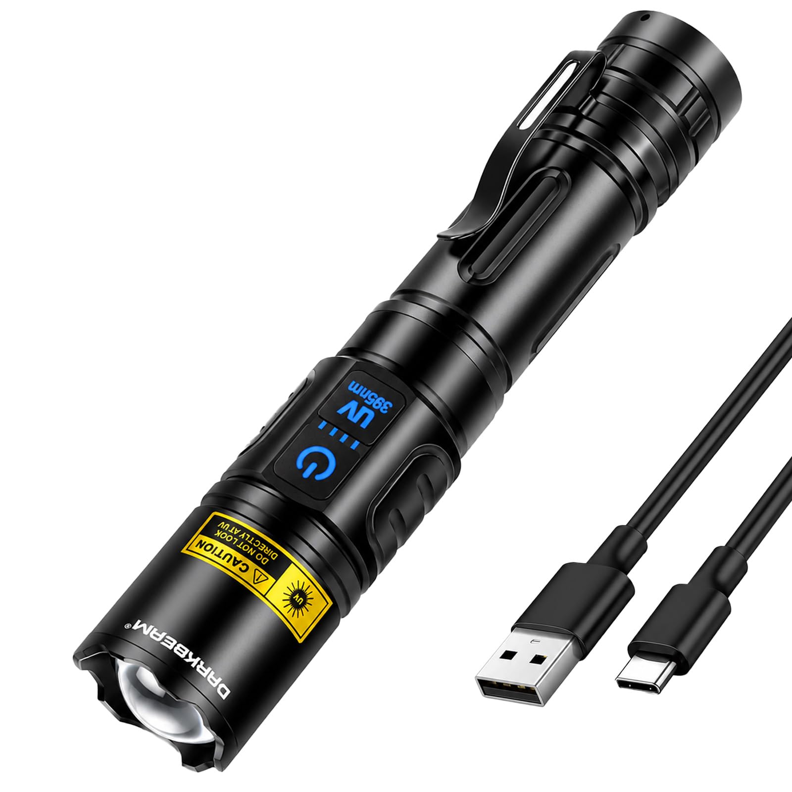 LED懐中電灯 ブラック Amazon.co.jp: DARKBEAM UV懐中電灯 ブラックライト 395nm ブラック