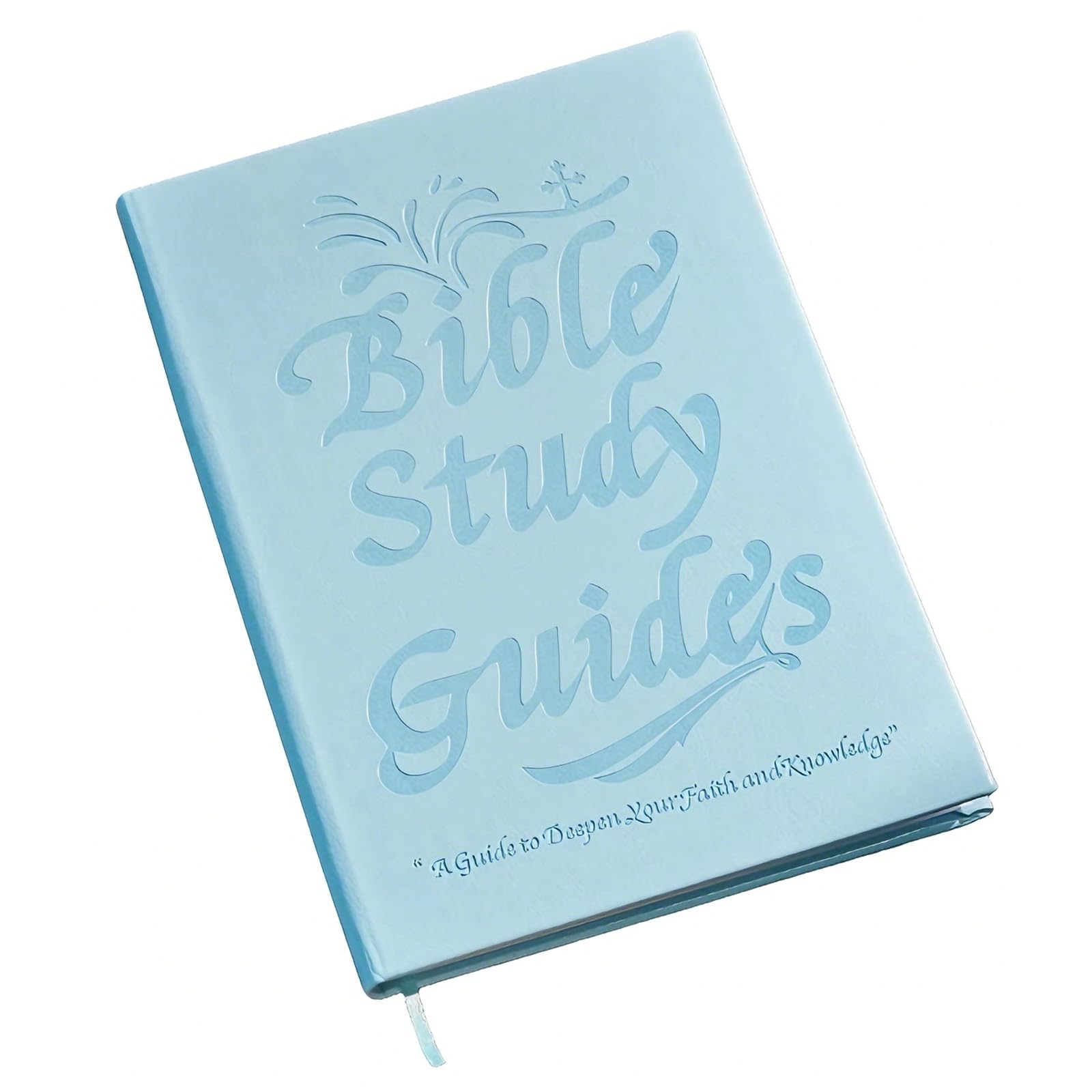 66-Page Bible Study Guide, Blue Bible Study Journal for Christian Growth Enlightenment, Daily Journal Notebook for Devotional and Prayer, Faith Based Religious Gift for Men Women