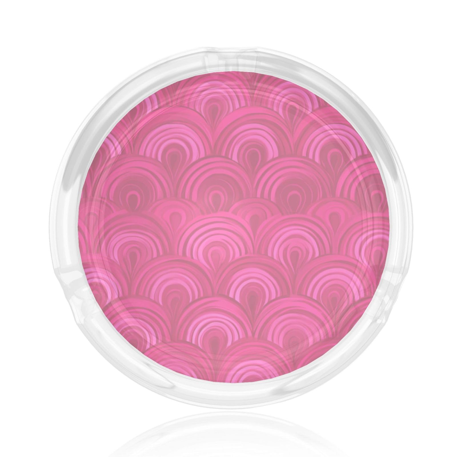 Pink Wave Abstract Glass Ashtray For Cigarettes Ash Trays Case For Home Office Decor