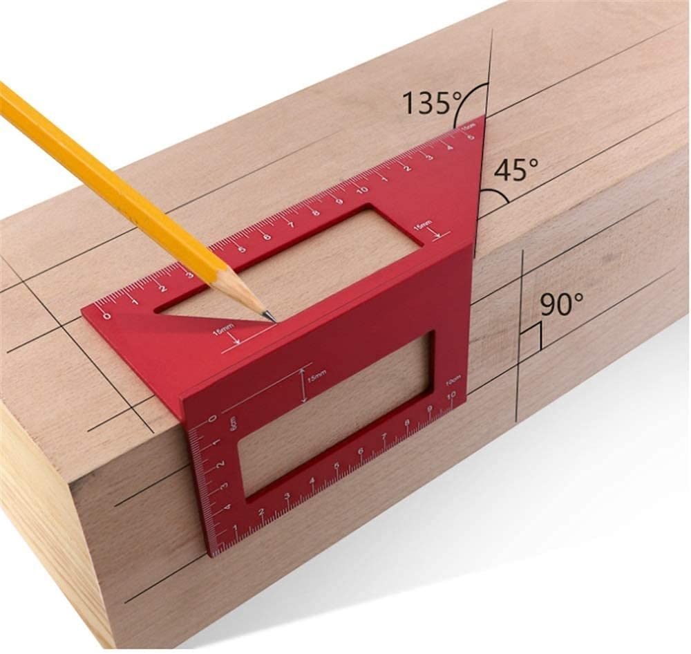 WJJ Digital Display Angle Righer Lavorazione del Legno Multifunzionale Scrifica a Forma di T Quadrato a Forma di T 45 Gradi Angolo Obliquo 90 Over Line Righello Righello Angolo Finder