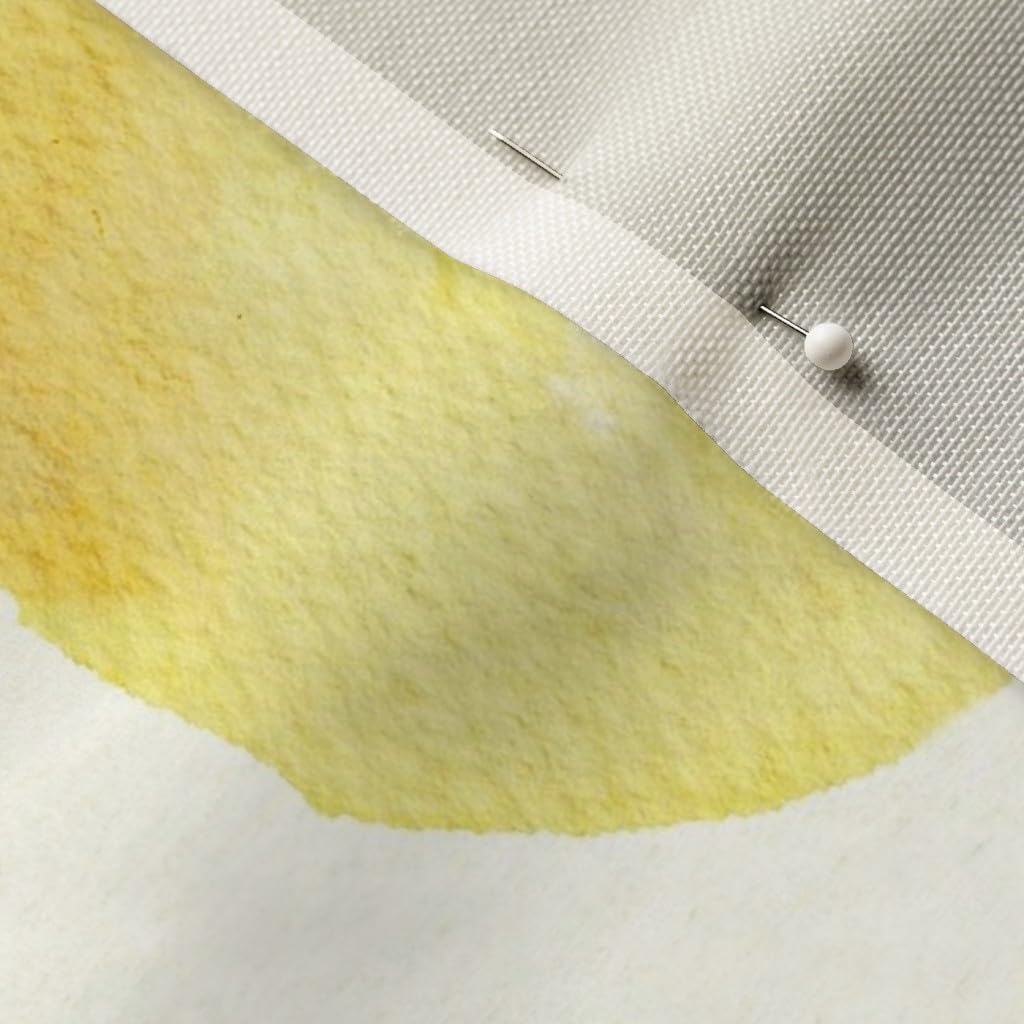 Spoonflower Fabric - Lemonade Lemons Summer Leaves Nature Fruit Citrus Beige Printed on Upholstery Velvet Fabric Fat Quarter - Upholstery Home Decor Bottomweight Apparel