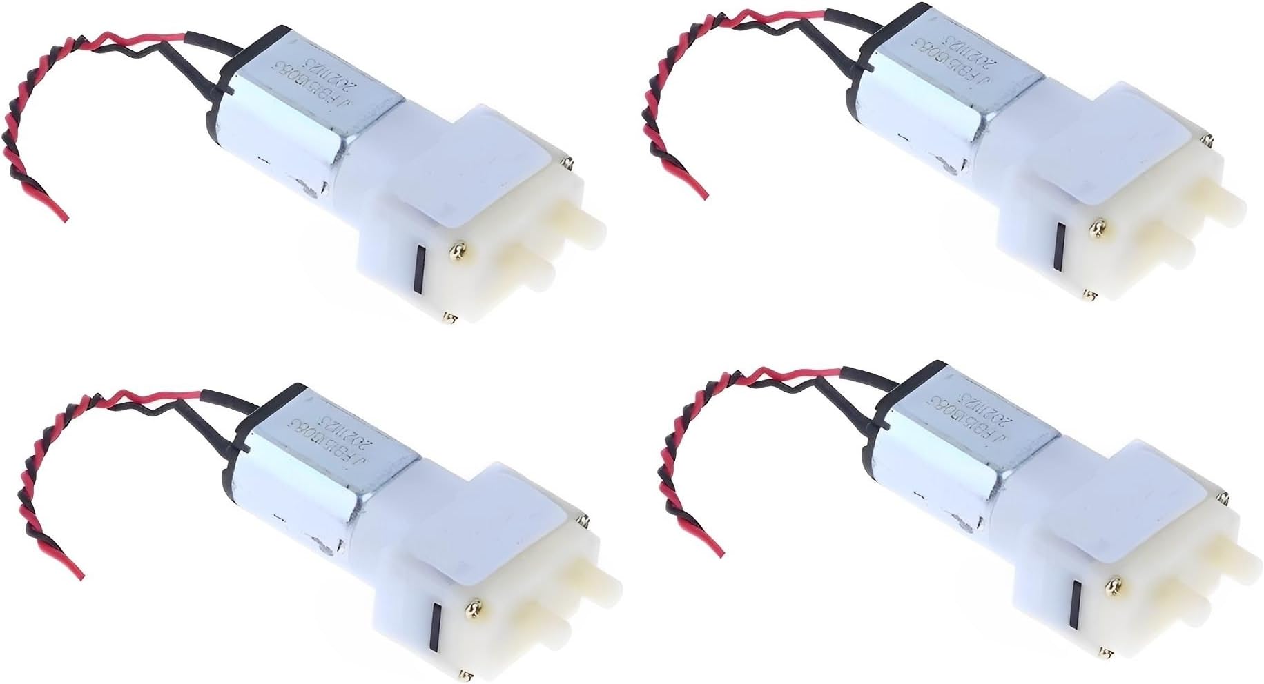 INVENTO 4pcs 3V - 6V Mini DC Pump Micro Water Pump 1.2/min Flow Rate diaphragm Electric pump For DIY Projects