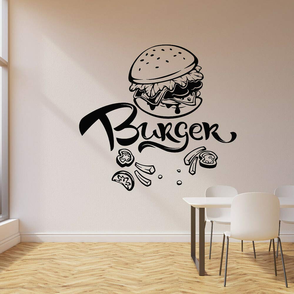 vOlXo Burger Fast Food Cafe Restaurant Dining Room Decor Vinyl Nursery Kids Room Interior Wall Sticker (90 cm x 60 cm) (B0D4B5M279) Amazon Price History, Amazon Price Tracker