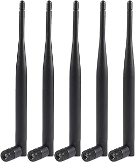 5pcs Dual Band WiFi 2.4GHz 5GHz 5.8GHz 6dBi MIMO RP-SMA Male Antenna for WiFi Router Wireless Network Card USB Adapter Security IP Camera Video Surveillance Monitor