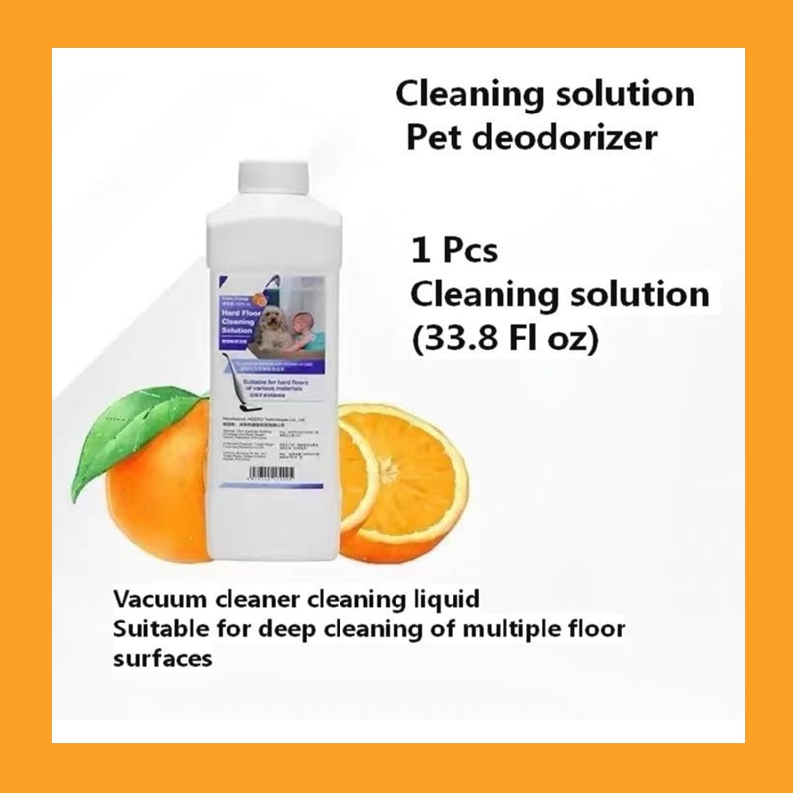 Fluido detergente for pavimenti da 1 litro, profumo di agrumi (33,8 OZ) | For pavimenti in legno, piastrelle, marmo, pavimenti in laminato. Aspirapolvere