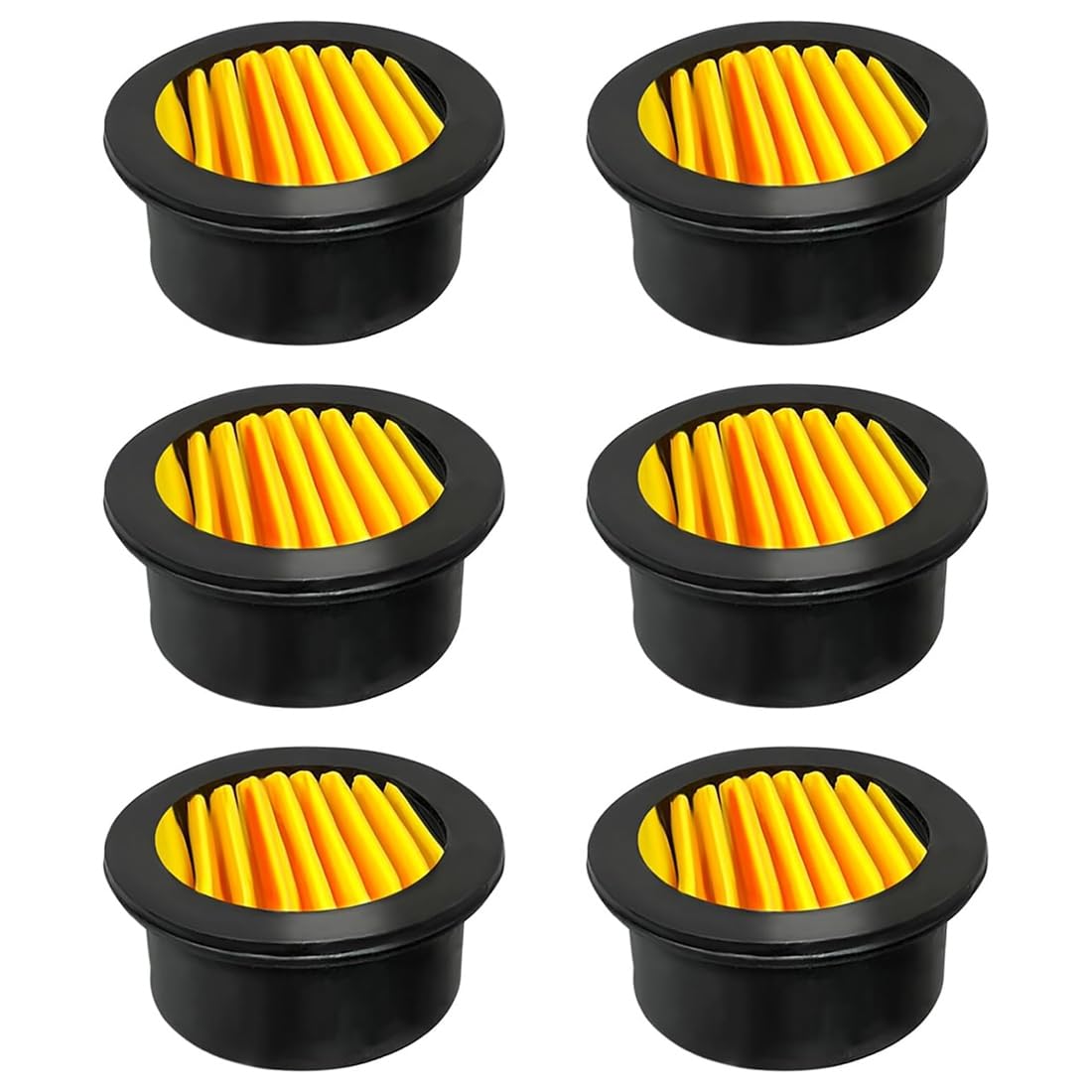 Aundhegrtt As Shown Air Compressor Replacement Filters(6-Pack), Intake Filter Muffler, Air Compressor, Generator, Blower And Exhaust Port