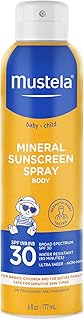 Mustela Baby Mineral Sunscreen Spray SPF 30 Broad Spectrum - Body Sun Spray for Sensitive Skin - Non-Nano, Water Resistant...