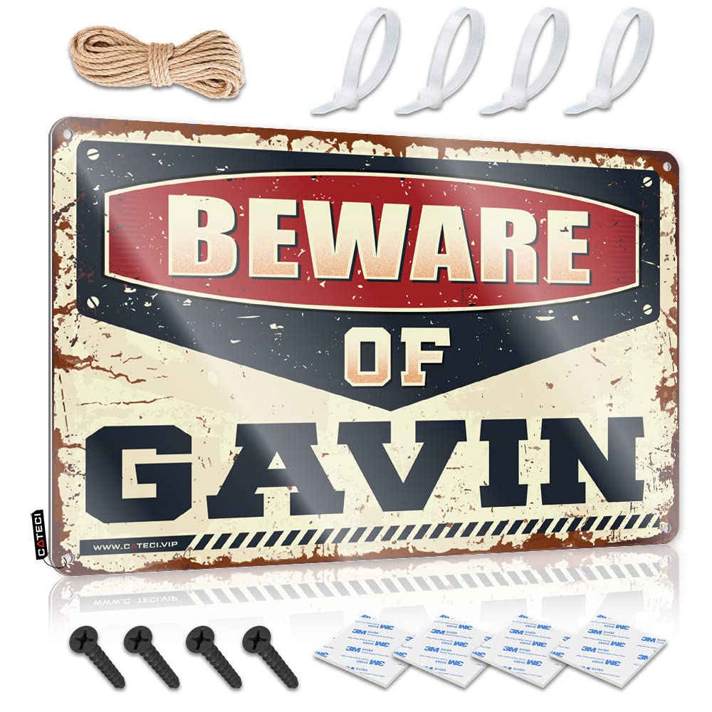 Beware Of Gavin Tin Metal Decor Beer Accessories Decorative | New Soft Bath Hanging Art For Saloon Bar Living Room(20X30CM)