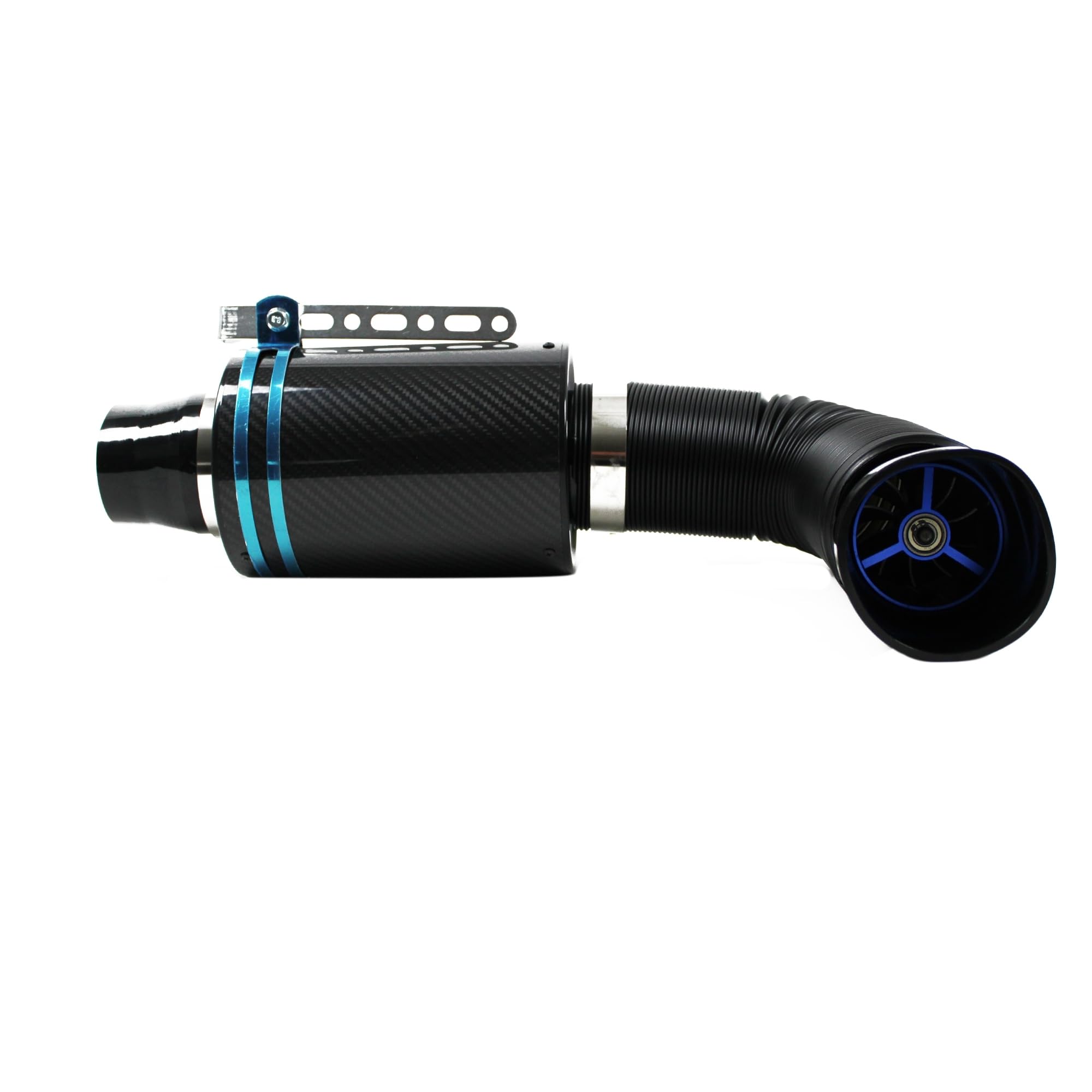JOM Car Parts & Car Hifi GmbH 40304 - Filtro dell'aria sportivo Carbon Power Airbox Air Intake con tubo flessibile universale