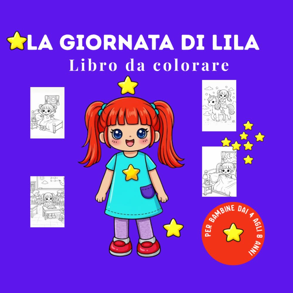 La giornata di Lila: Libro da colorare