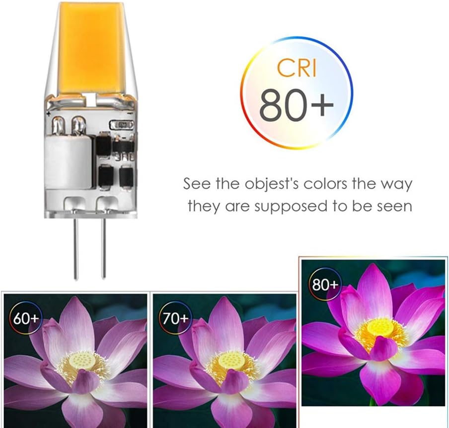 One-Day Sale: Up to 60% Off G4 LED Light Bulbs G4 Bi-Pin Base 3W (Equivalent to 20W Halogen Bulb) AC/DC 12V Warm White 3000K LED Bulbs for Landscape Ceiling Under Counter Puck Lighting,1 LED 1508 COB Chip,10 Pack