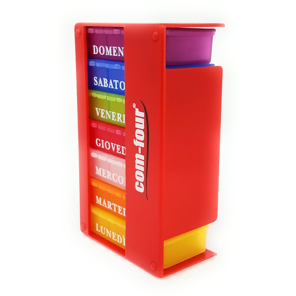 Portapillole Settimanale 7 Giorni - Distributore Farmaci Con 3 Scomparti (Mattina, Pranzo, Sera) - 2 Pezzi, Bianco - Foto 11