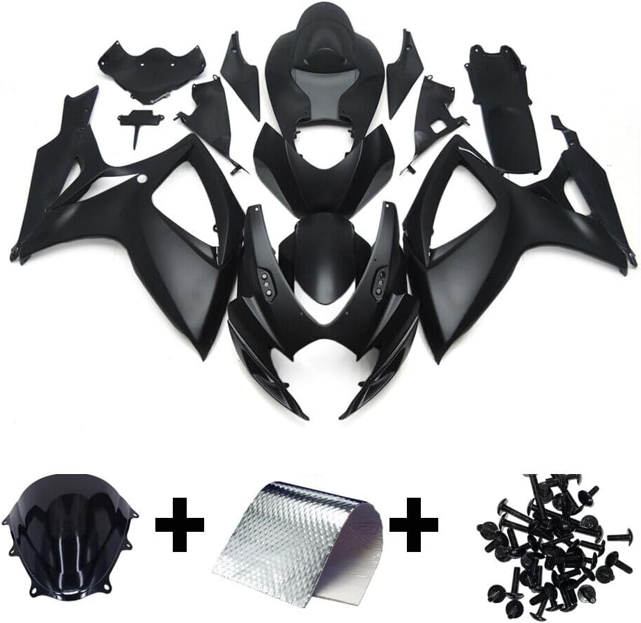 Matte Black Fairing Kit for Suzuki GSXR600 GSXR750 2006 2007 K6 06 07 Bodywork