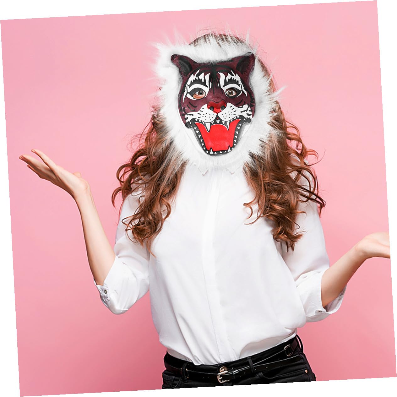ibasenice 12pezzi Maschere Tiger Plush Per Adulti e Ragazzo Ragazza Accessori Per Costume Unisex Per Halloween e Feste Stile Casual
