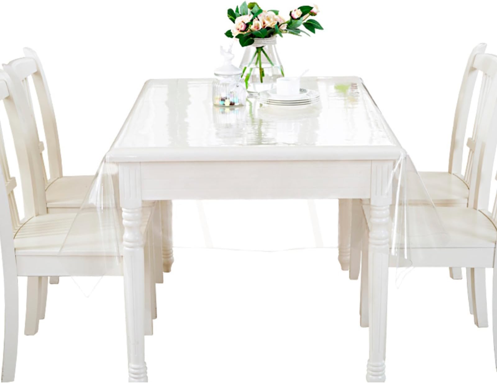Tovaglia In PVC Trasparente 2mm - Dimensioni 80x120 Cm, Impermeabile, Resistente Al Calore, Per Proteggere Tavoli E Mobili