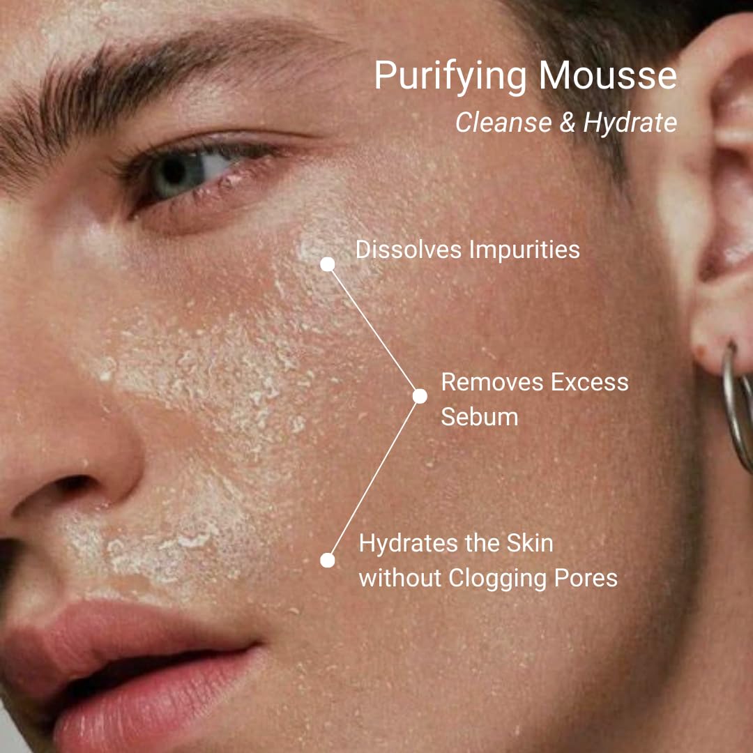 THAROS Men’s Face Wash & Daily Facial Cleanser, Prevents Breakouts, Natural Anti-Aging Face Wash for Men, 6.4 fl.oz, Vegan, For Oily & Acne-Prone Skin - Image 2