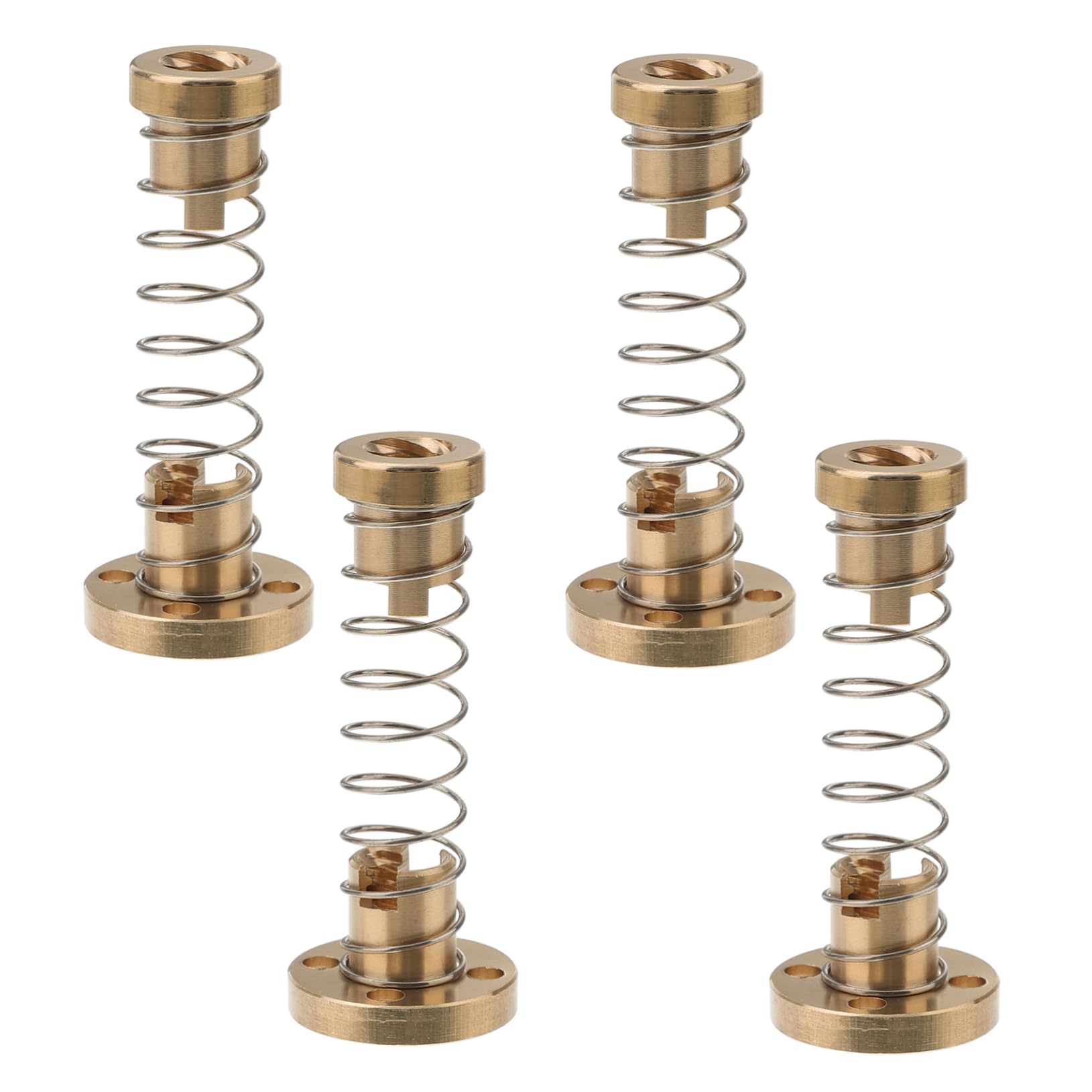 FUNOMOCYA 4pcs Anti-Backlash Nut 3D Printer Lead Screws Gap Nut 3D Printer Threaded Rod 3D Printer Screws Anti Backlash Nut 3D Printer Parts Tool Belt Threaded Rod Upgrade Kit Golden Copper