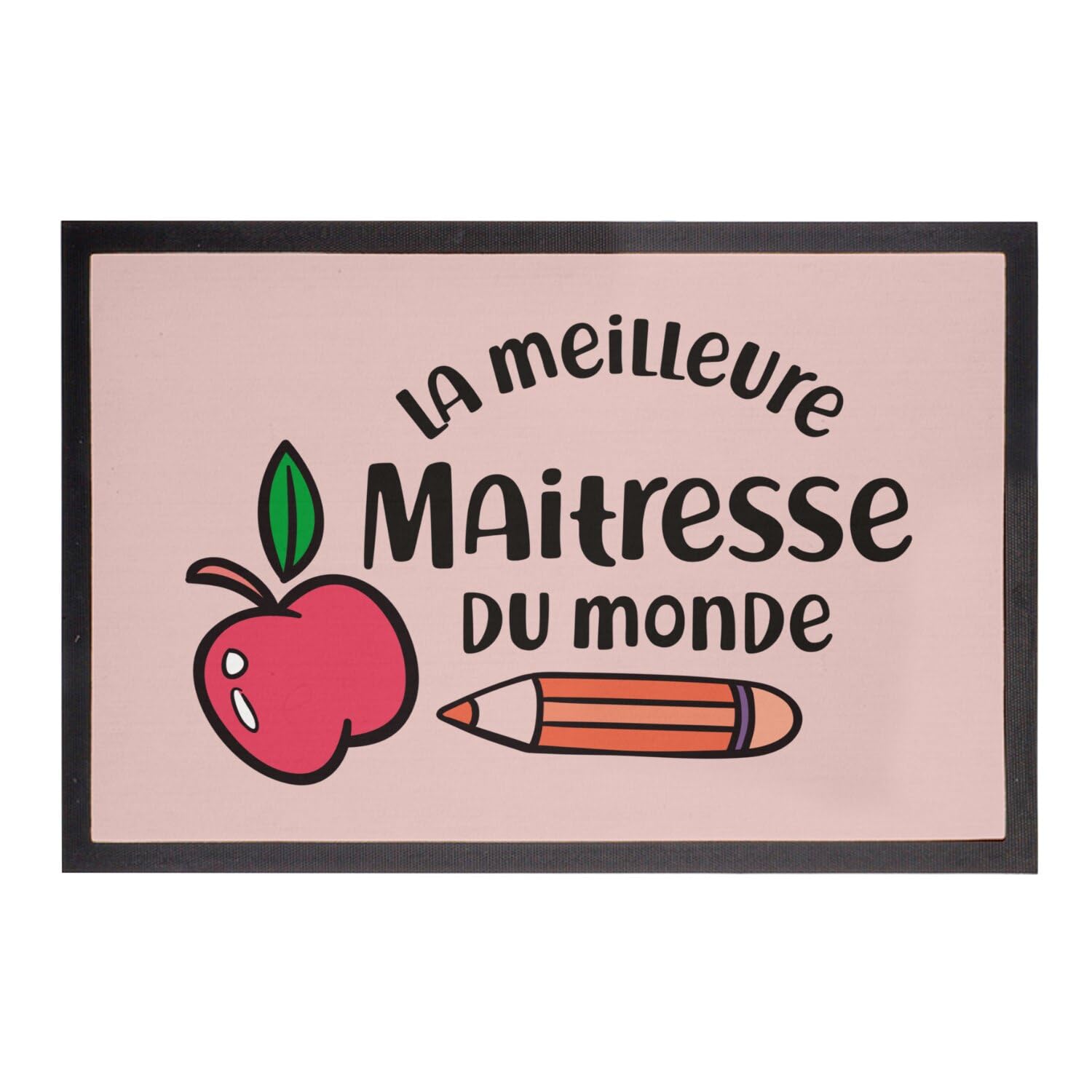 Paillasson Rose Cadeau Fin d'Année Scolaire Meilleure Maîtresse