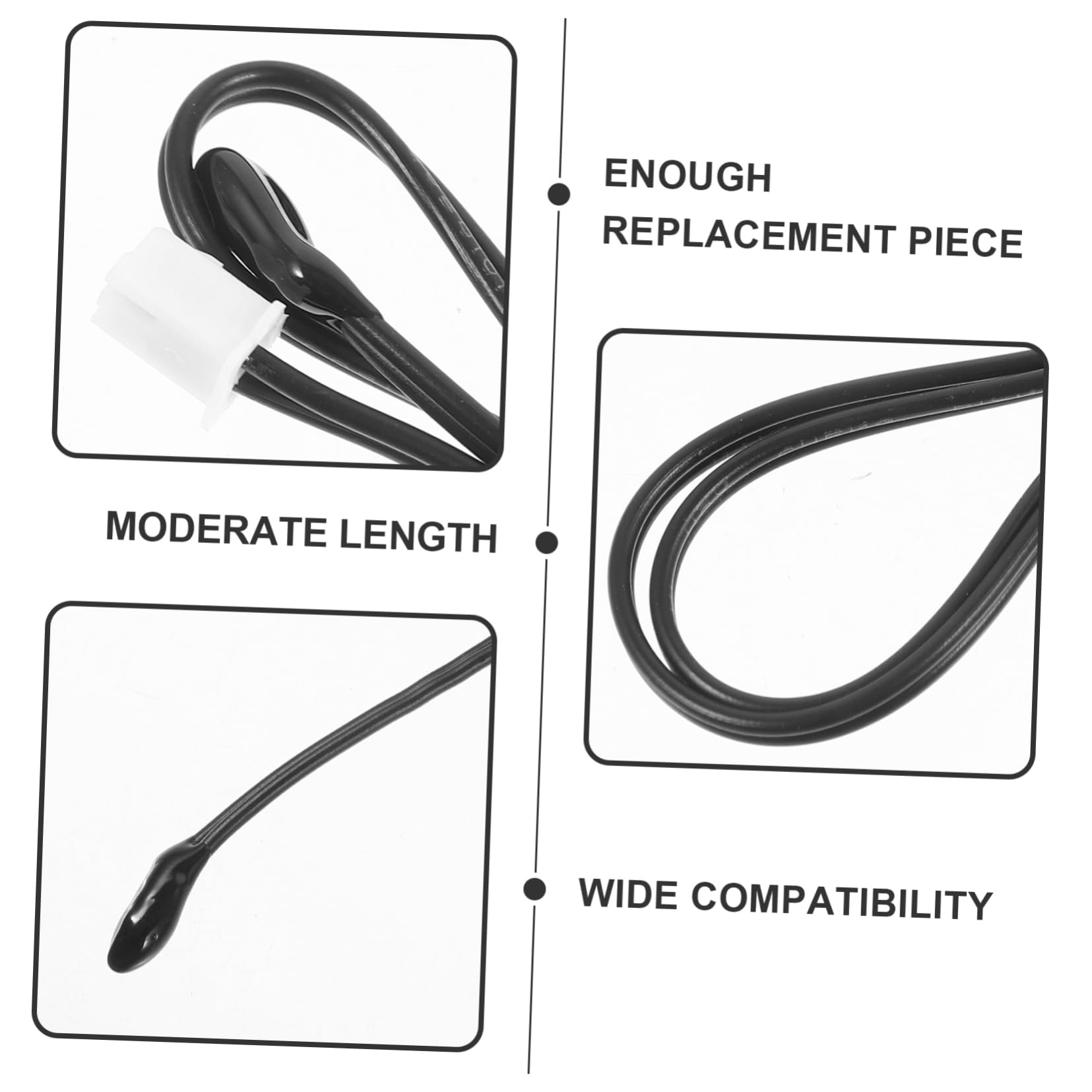 BUGUUYO 2pcs Temperature Sensor Replacement Temperature Probe for Ac Thermistor Sensor Temp Sensor Probe for Air Conditioner Waterproof Probe Wire Ac Supply Rubber 5k Thermostat Universal