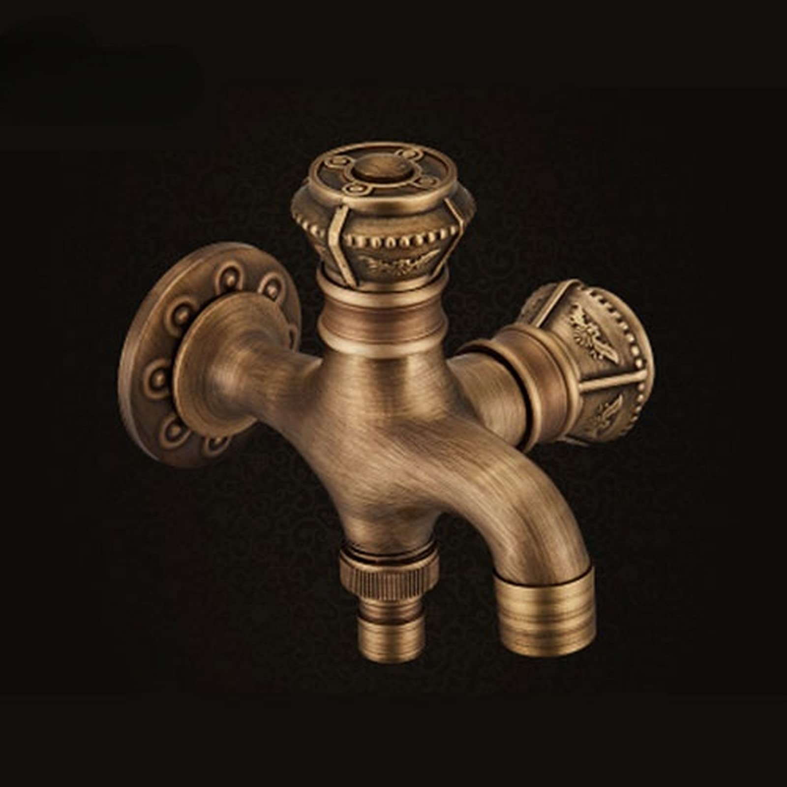 Faucet Retro Antiguo Baño de Latón Montado en la pared Lavadora Faucet MOP Fregajos Grifo de jardín al aire libre