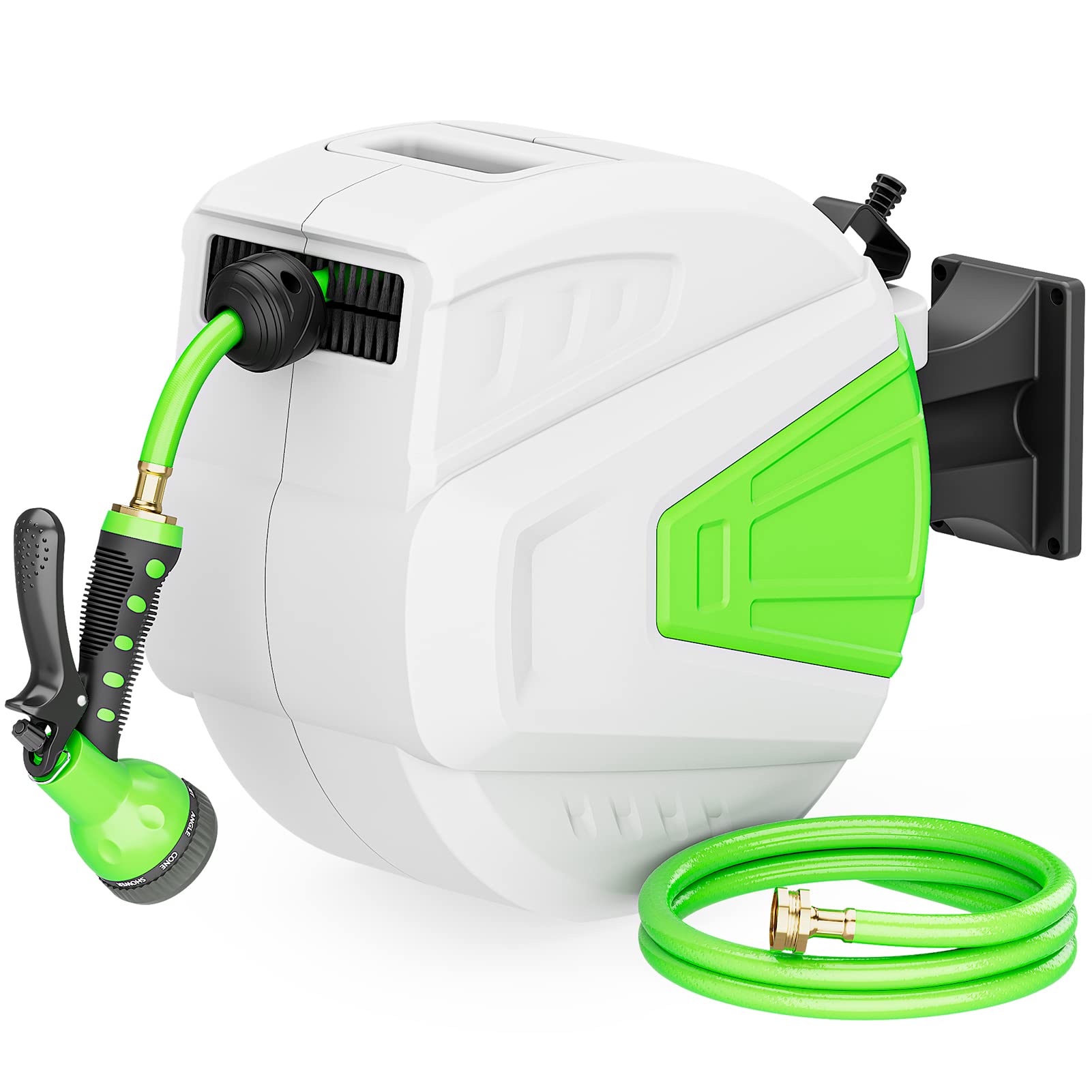 Buy BIGTUR Retractable Garden Hose Reel, 3/5''x 65' Wall ed Retractable