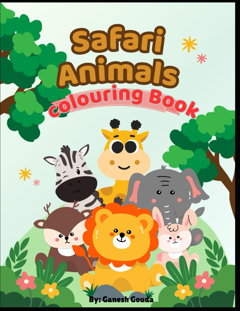 Cute Animals Coloring Book for Kids Ages 3–6