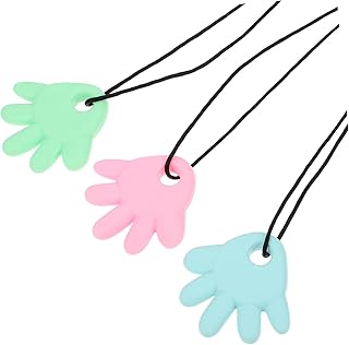 KOMBIUDA 3 Pçs 1 Conjunto Vara De Dentição Do Bebê Criança Mastigar Brinquedo Sensorial Oral Mastigar Brinquedos Para Sensorial Mastigável Colar Sensorial Meninos Berço Brinquedos Colares