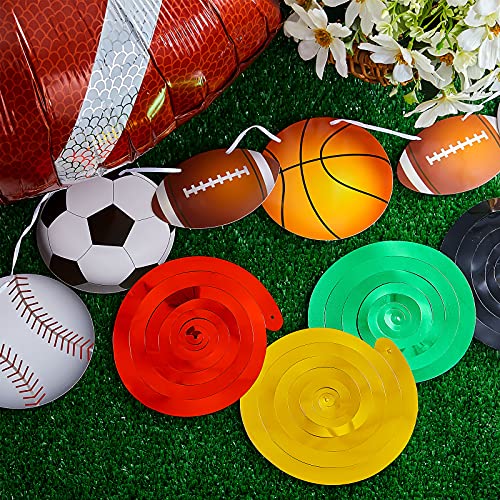 42 Pcs Sports Themed Party Decoration Include 2 Pcs Sports Ball Garland Banners 32 Pcs Sports Hanging Swirl 8 Pcs Sports Aluminum Balloon For Sports Party Birthday Party Supplies Ball Fans #TOP6