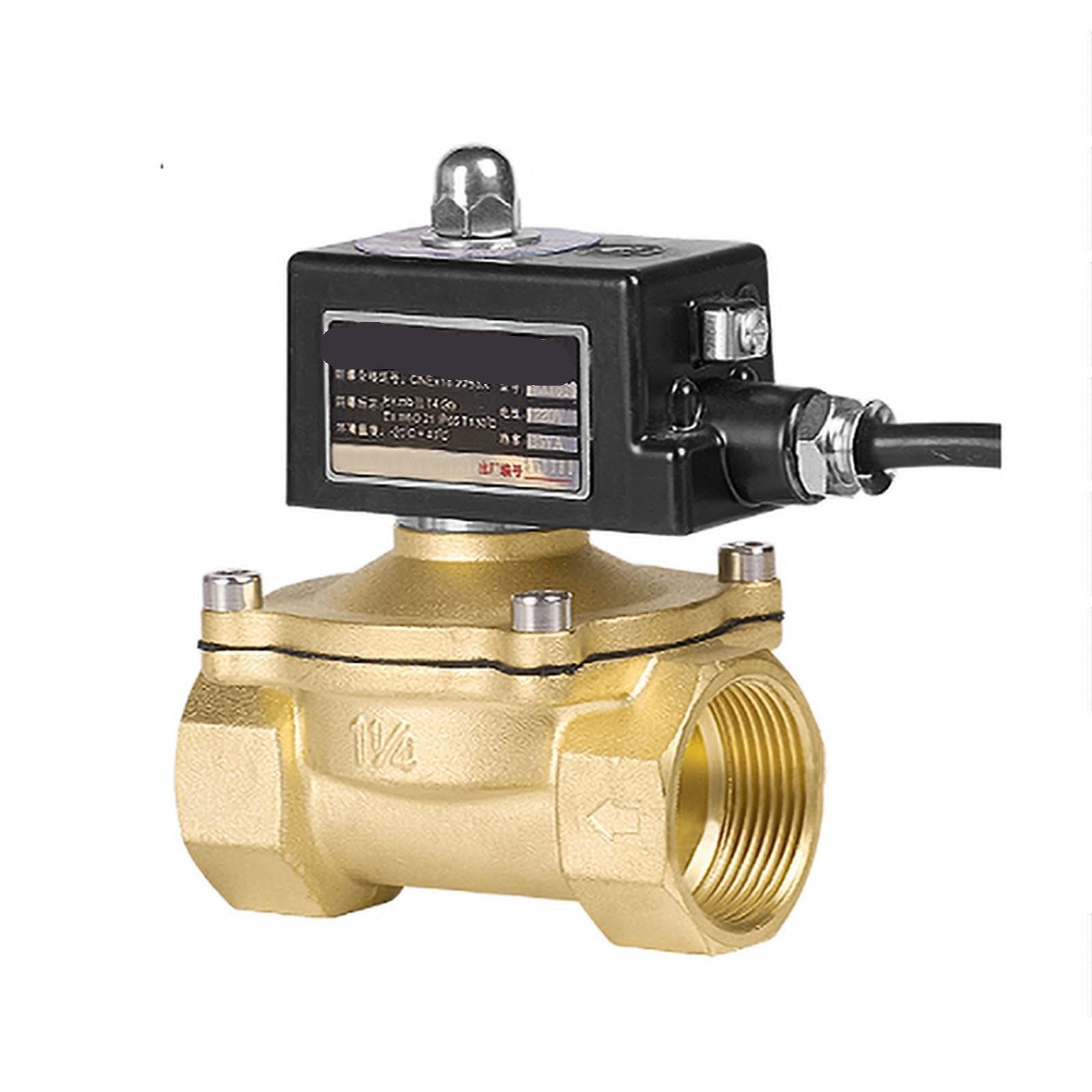 1-1/4" Normally Closed Brass Solenoid Valve DN32(220VAC)