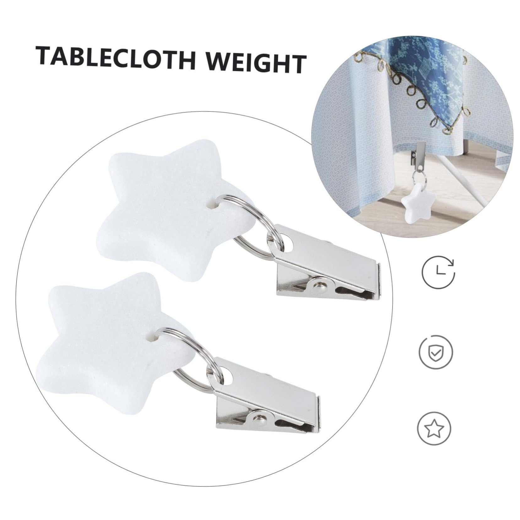 12stücke Outdoor Tischdeckenbeschwerer Sternform Mit Metallclip Für Gartenpartys Hochzeitstisch Und Outdoor-deko Wetterbeständig Und Langlebig