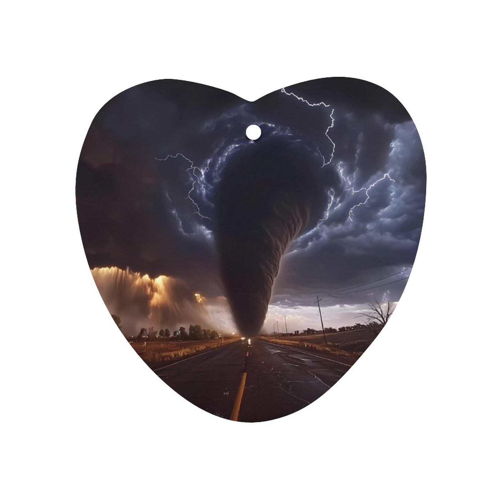 Tornado Car Air Freshener Hanging Aromatherapy Tablets for Car Accessories Love form