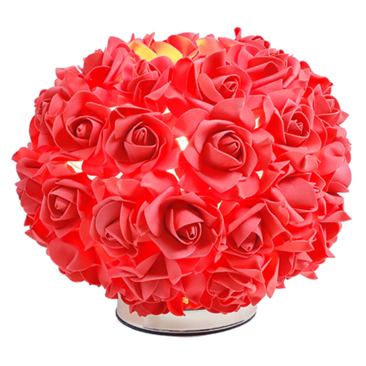 Mipcase Rose Table Lamp Romantic Bedside Light for Valentine Day Decor Unique Flower Design Nightstand Lamp Bedroom and Desk Decor for Teen Girls Aesthetic