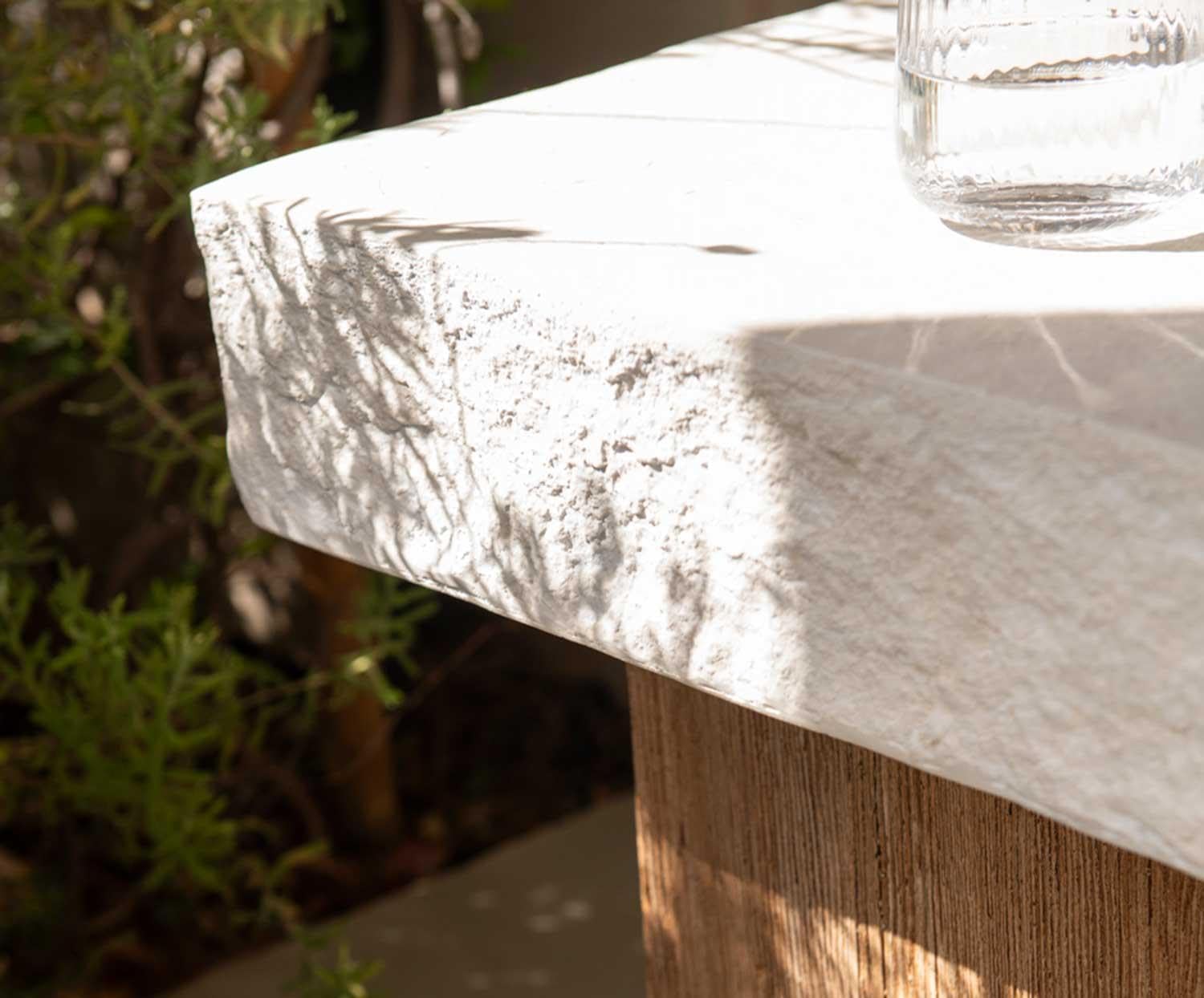 Mesa ef. Cemento/Madera 50 x 50 x 50 cm
