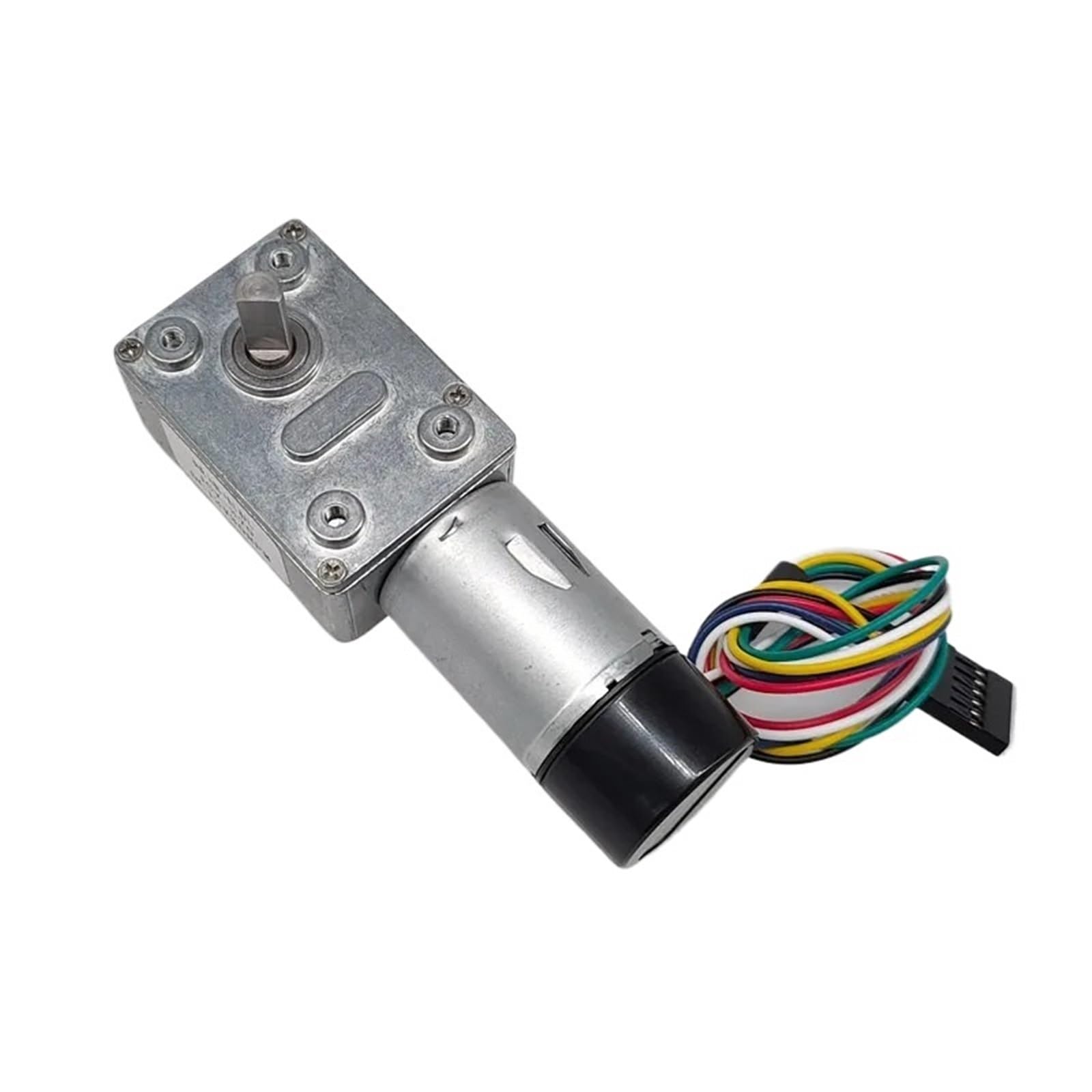 ANERTQUIH ZGY370EC DC Motor with Hall Encoder 11PPR JGY370 Encode DC12V Worm Gear High Torque 5-200rpm 1Pcs(50-12V)