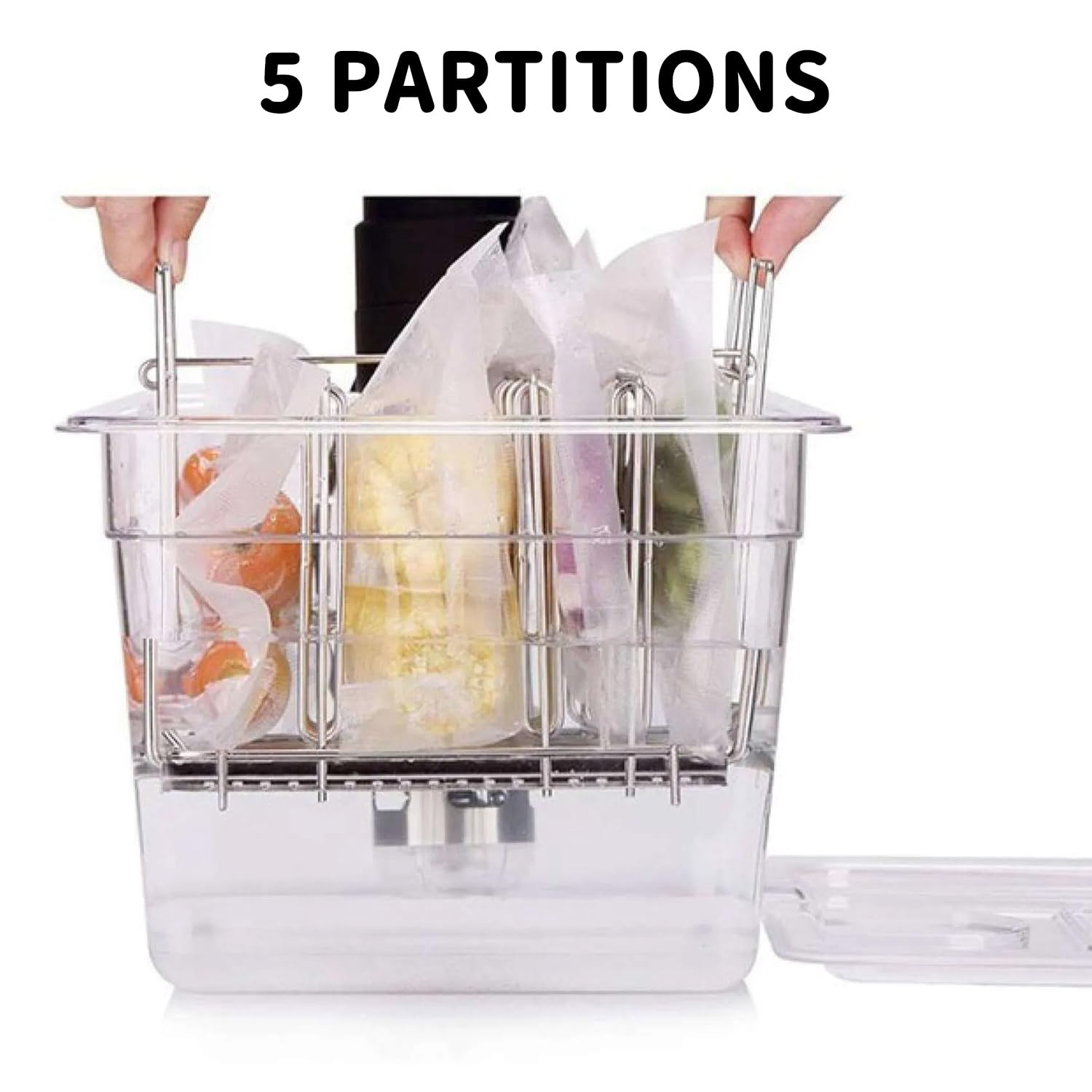 Sous Vide Behälter -11L mit Deckel und Rack für Sous Vide Stick Garer Mehrere Marken, Multifunktionaler Transparenter Behälter(Frei von BPA)