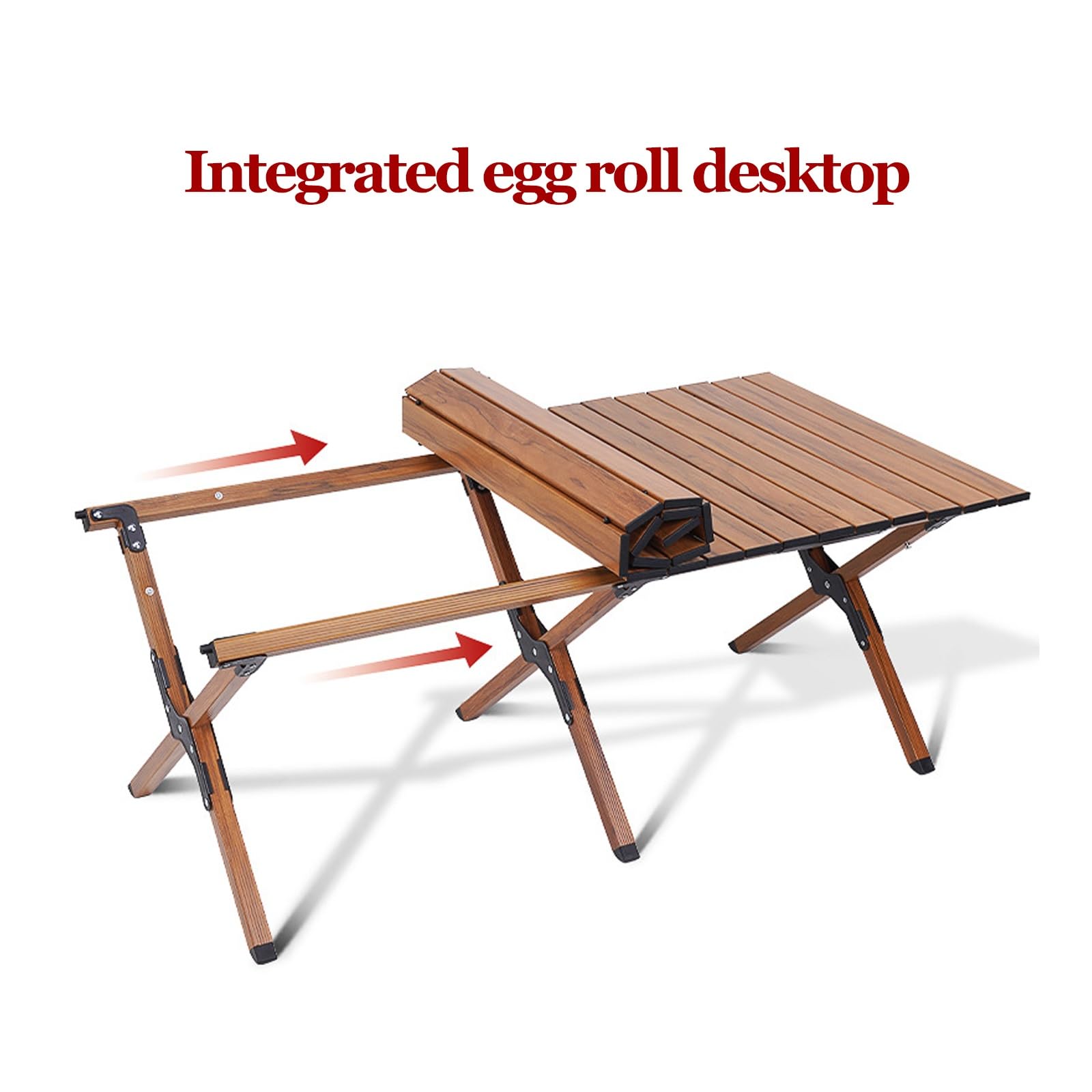 Mesa de camping plegable para exteriores, mesa portátil enrollable de aluminio con bolsa de transporte para patio, playa, barbacoa, picnic, fiesta y patio, ligera y duradera