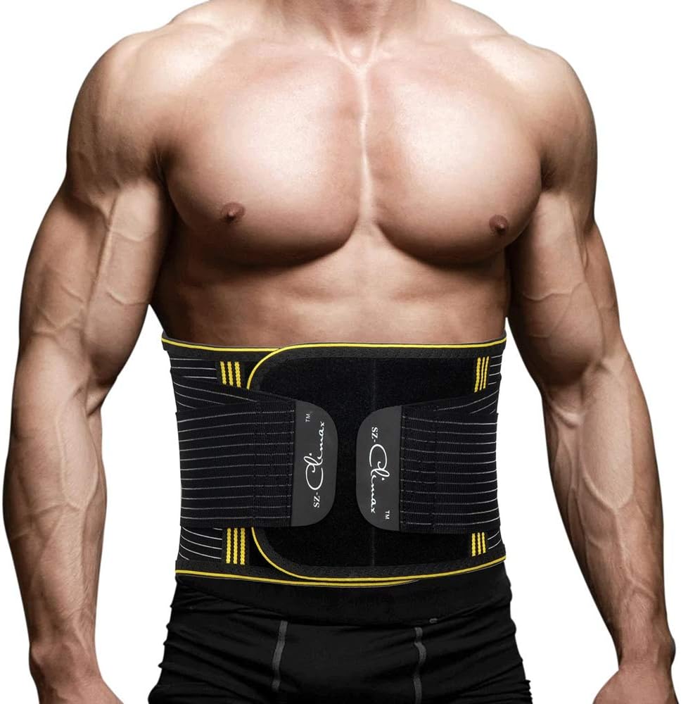 Back Support Belt Lumbar Support for Lower Back Pain Relief and Waist Slimming for Men and Women – Black