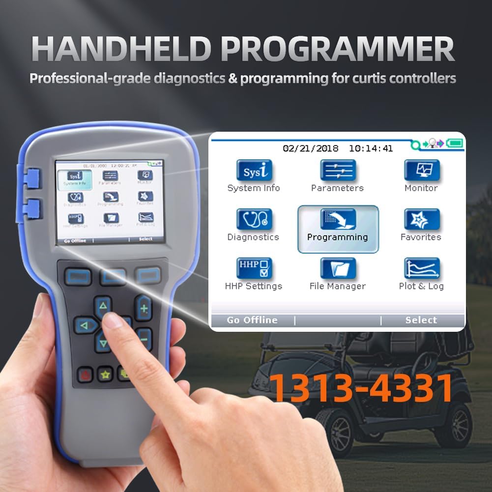 1313-4331 Handheld Programmer, 1313 OEM Level Handset Controller Programmer Universal Diagnostic & Programming Tool Compatible with 1313-4431, 1313-4401 for Forklifts, Golf Carts, Pallet Jacks, AWP