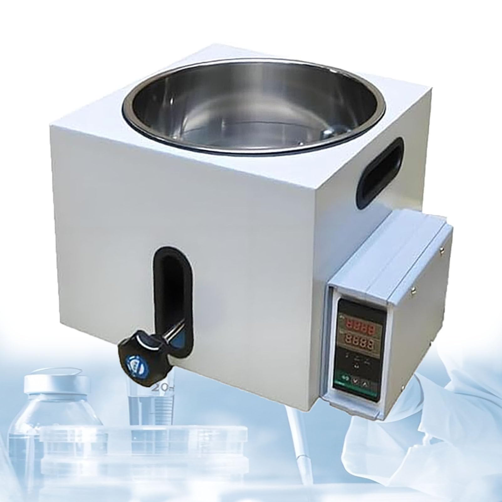 Laboratoryjna łAźNia Olejowa I Wodna 5L, Laboratoryjny Cyfrowy Grzejnik Termostatyczny Z Cyrkulacją WewnęTrzną/ZewnęTrzną, Regulacja Temperatury PID, Do Ogrzewania I Mieszania 2L