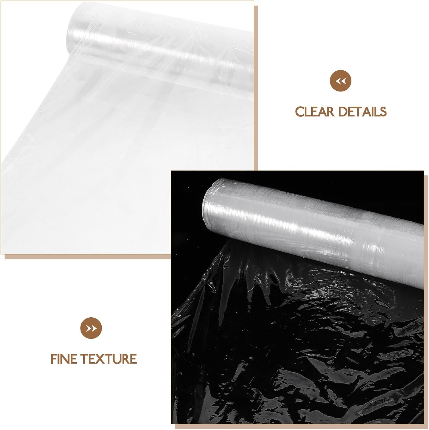 BESTYASH Food-grade Plastic Wrap Cling Film 30cm X 50m Roll for Kitchen Food Preservation and Fresh Keeping, Disposable Stretchy Food Storage Wrap for Home Use