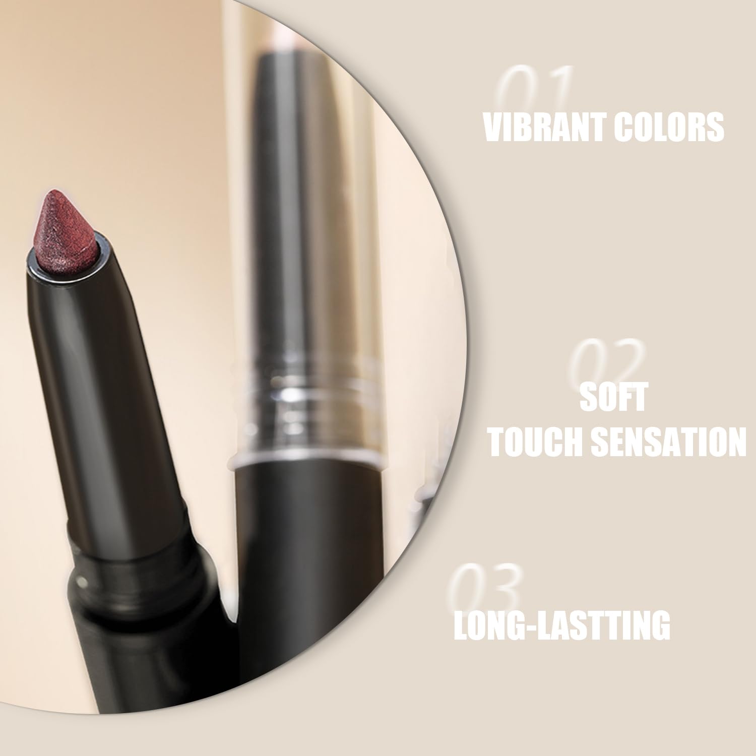 6 Colors Eyeshadow Stick Set, Shimmer Glitter Eye Shadow Pencil - Image 2