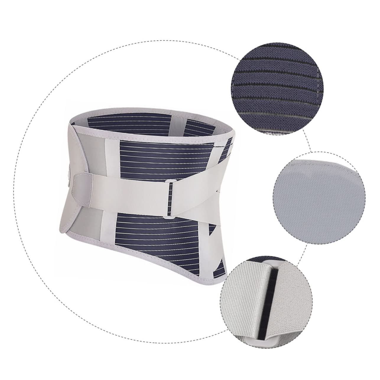 FRCOLOR Waist Support Work Belts Sweat Waist Trainer Back Belt Back Support Belt Safe Heating Brace Laundry Scent Booster Beads Waist Belt for Men Belt Charcoal Fibre Grey