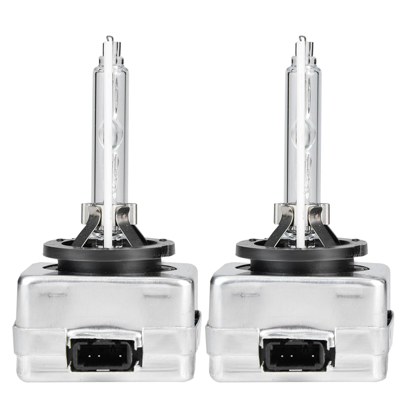 2Pcs D1S 6000K 35W Faros delanteros Bombilla Lámpara de xenón Reemplazo de base de metal Lámparas de faros