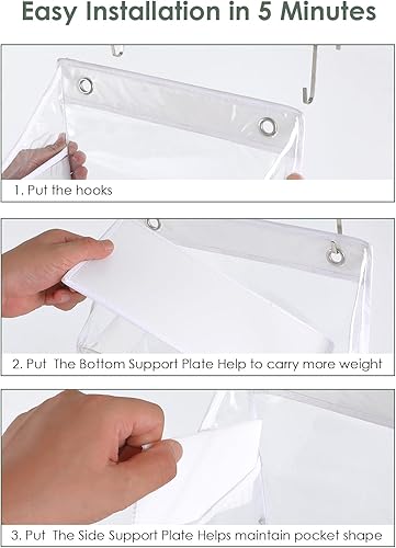 Miniatura 7 de Organizador colgante de almacenamiento de 5 niveles, organizador de despensa colgante transparente, organizador de puerta de gran capacidad para