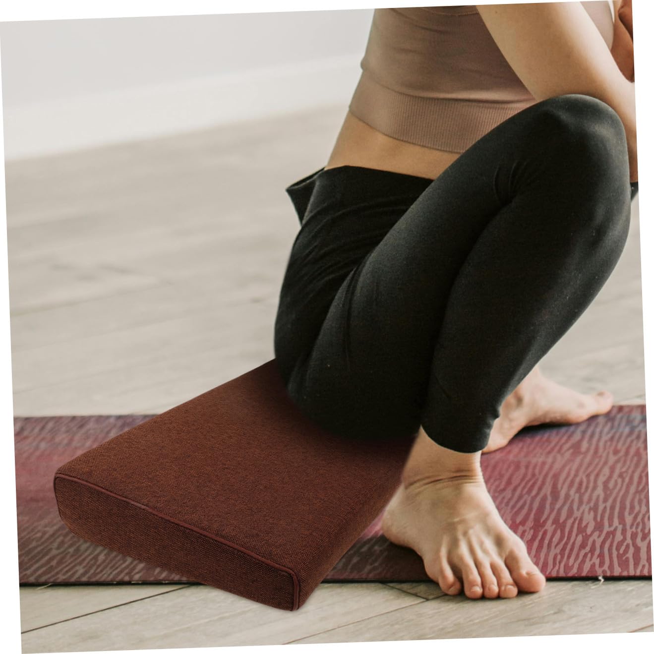 TOYANDONA Bequemes Bodenkissen aus Kokosfaser und Baumwolle Sitzkissen für Yoga und Meditation Langlebig Formstabil für Schlafzimmer und Yogaraum