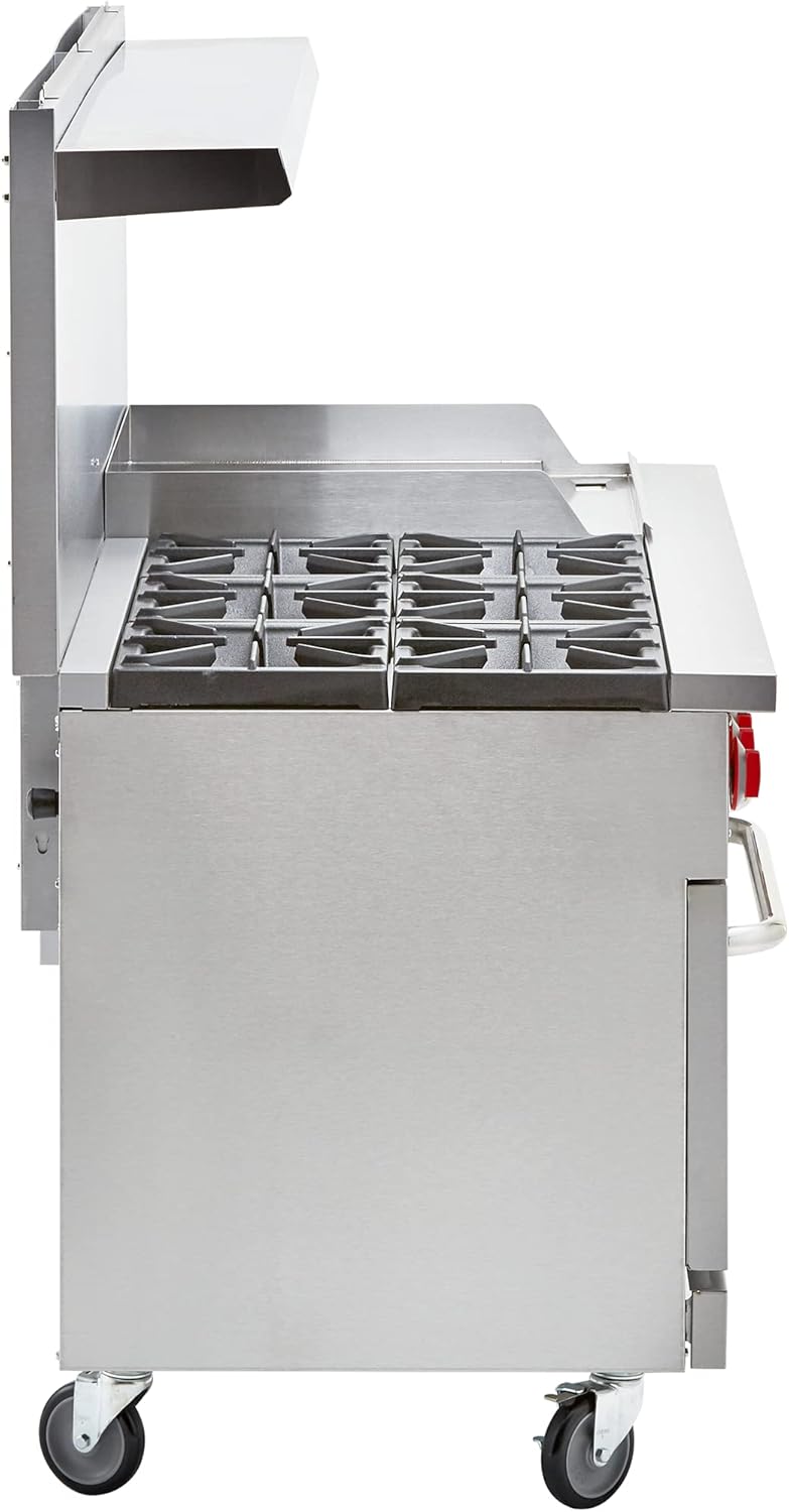 Iron Range IR-6B24G Range, 60" 276,000 BTU, Stainless Steel