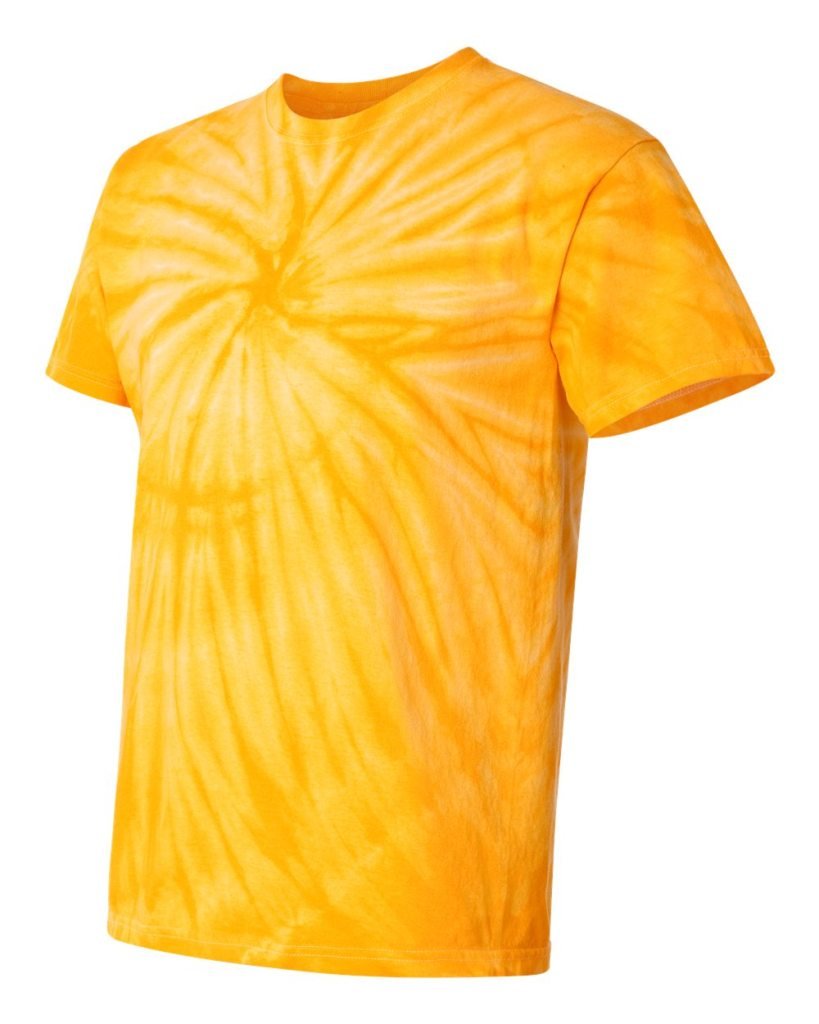 Tie-Dyed Cyclone Pinwheel Mens Short Sleeve T-Shirt (Gold, M)