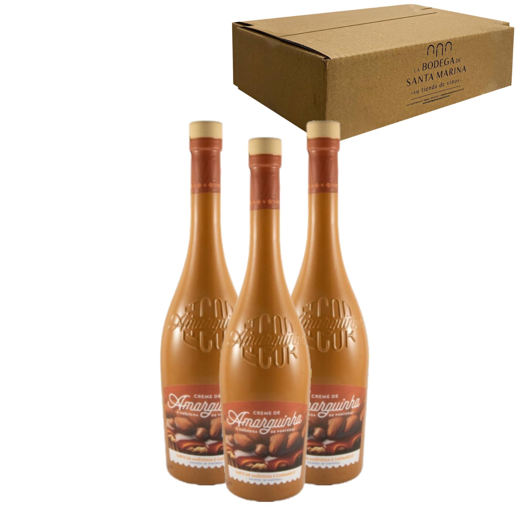 Licor Amarguinha Creme de Caramelo - Celebra los momentos especiales con el licor perfecto Pack 3-70cl