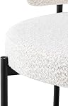 Tabourets de comptoir Ensemble de 2, Tabourets modernes, Tabouret de comptoir de cuisine ronde, tabouret avec jambes en métal noir, tabillon de repose-pieds (jambes blanches/noires) (ensemble de 2) (Jambes blanches/noires)