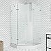 VIGO VG6063CHCL42W 42.13" -42.13" W -78.75" H Frameless Hinged Neo-angle Shower Enclosure with Clear 0.38" Tempered Glass and Stainless Steel Hardware in Chrome Finish with Reversible Handle and Base